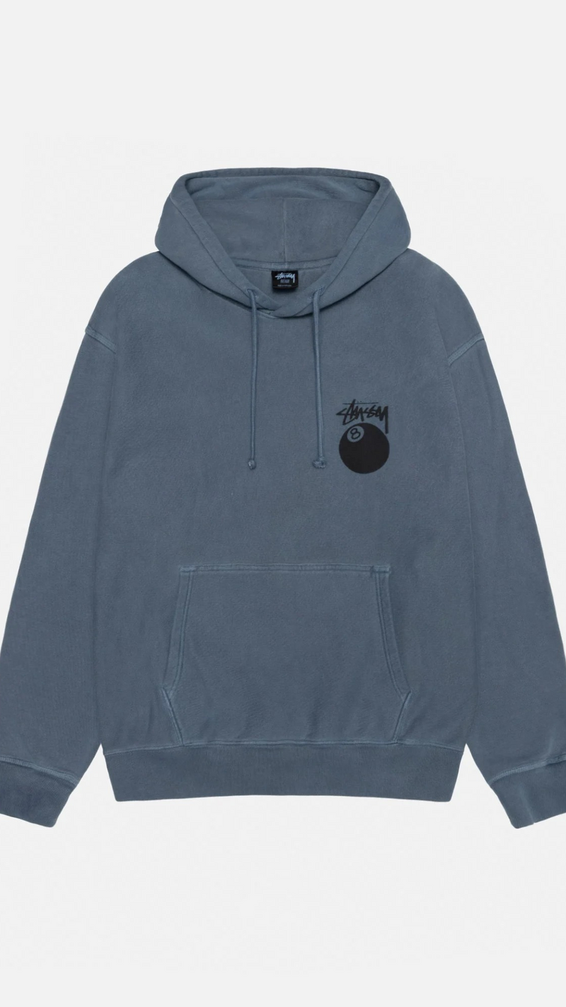 8 BALL HOODIE PIGMENT DYED